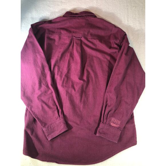 Vintage Woolrich Sportsman Chamois Shirt Plum Made USA XL Wilfarm - Picture 8 of 9